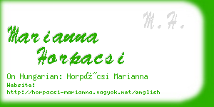 marianna horpacsi business card